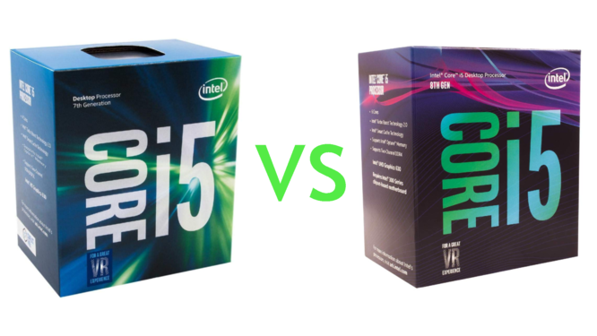 Intel i5-7400 vs. i5-8400 CPU comparison